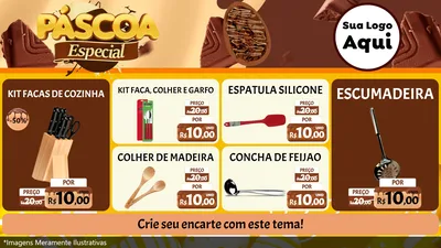 Modelo de TV para TV Horizontal com o tema Páscoa Especial para Utilidades Domésticas