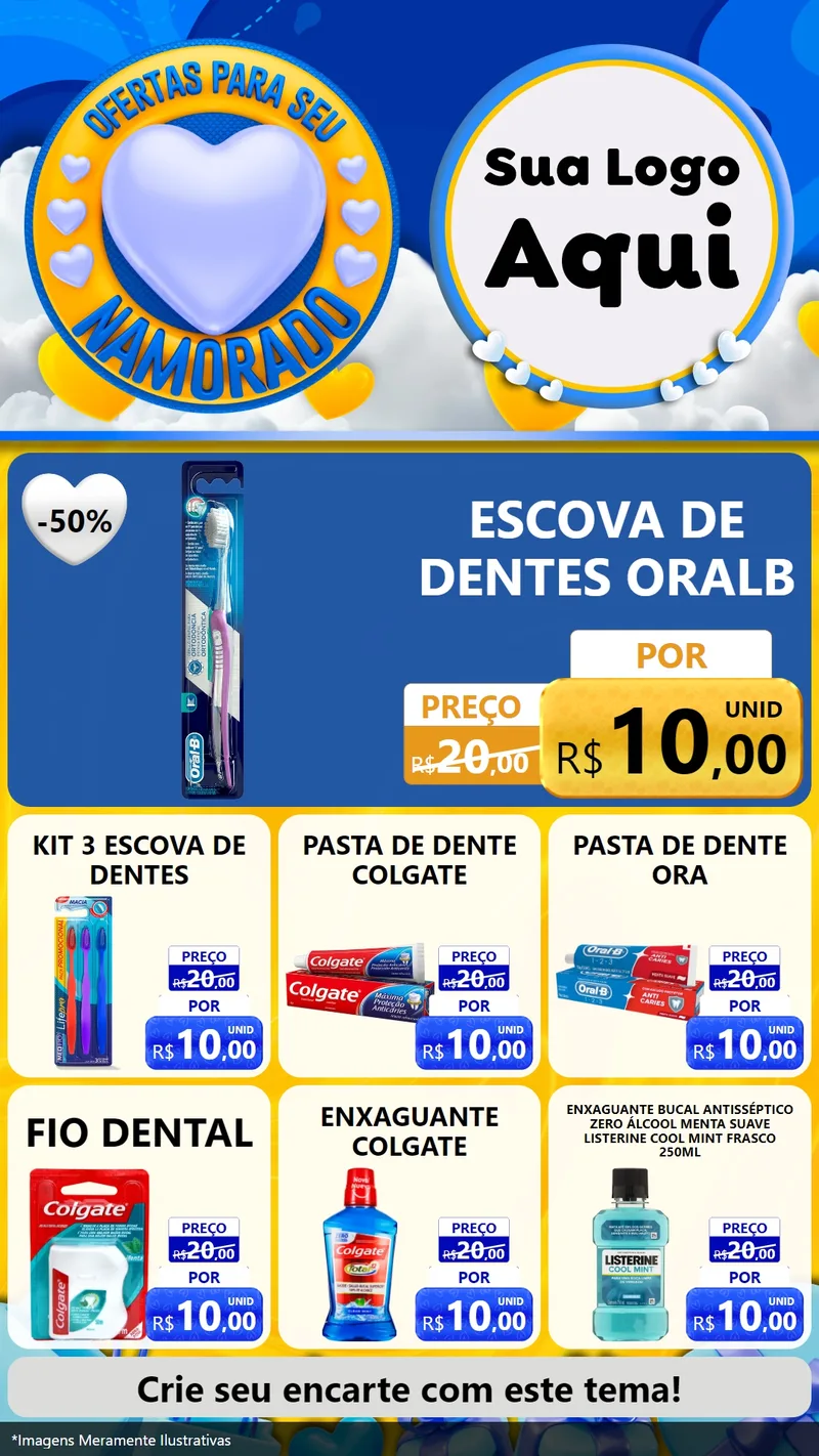 Modelo de Rede Social para Stories com o tema Ofertas Para Seu Namorado para Higiene Pessoal