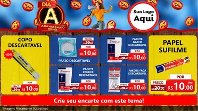 Modelo de TV para TV Horizontal com o tema Dia A - O Dia Mais Barato Do Mês para Embalagens
