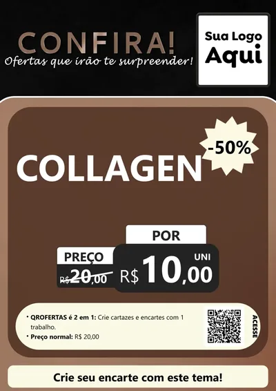 Modelo de Cartaz para Cartaz A4 Vertical com o tema Confira! Ofertas que irão te surpreender! para Suplementos alimentares