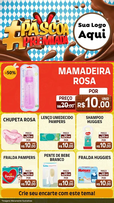 Modelo de Rede Social para Stories com o tema Páscoa Premiada para Bebês