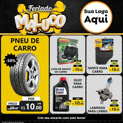 Modelo de Rede Social para Feed Facebook com o tema Feriado Maluco para Auto peças