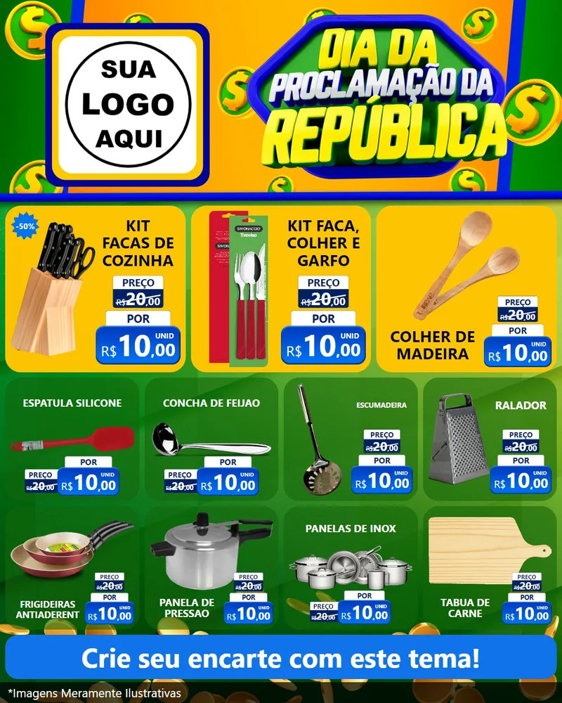 Modelo de Rede Social para Feed Instagram com o tema Dia Da Proclamação da República para Utilidades Domésticas