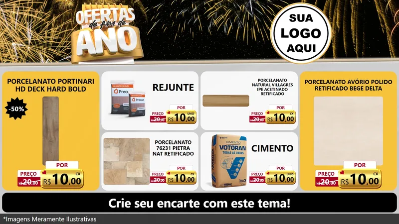 Modelo de TV para TV Horizontal com o tema Ofertas de Fim de Ano para Pisos e revestimentos