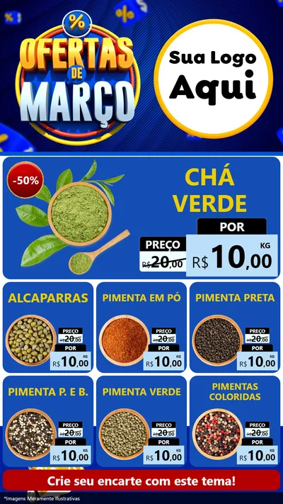 Modelo de Rede Social para Stories com o tema Ofertas de Março para Produtos Naturais