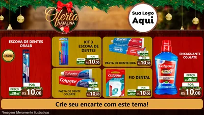 Modelo de TV para TV Horizontal com o tema Ofertas Natalina para Higiene Pessoal