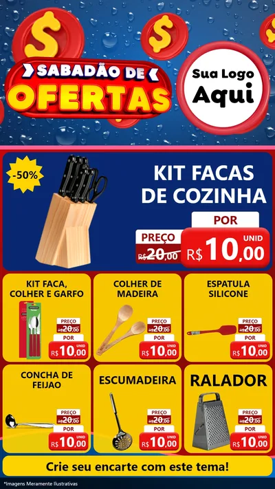 Modelo de Rede Social para Stories com o tema Sabadão de Ofertas para Utilidades Domésticas