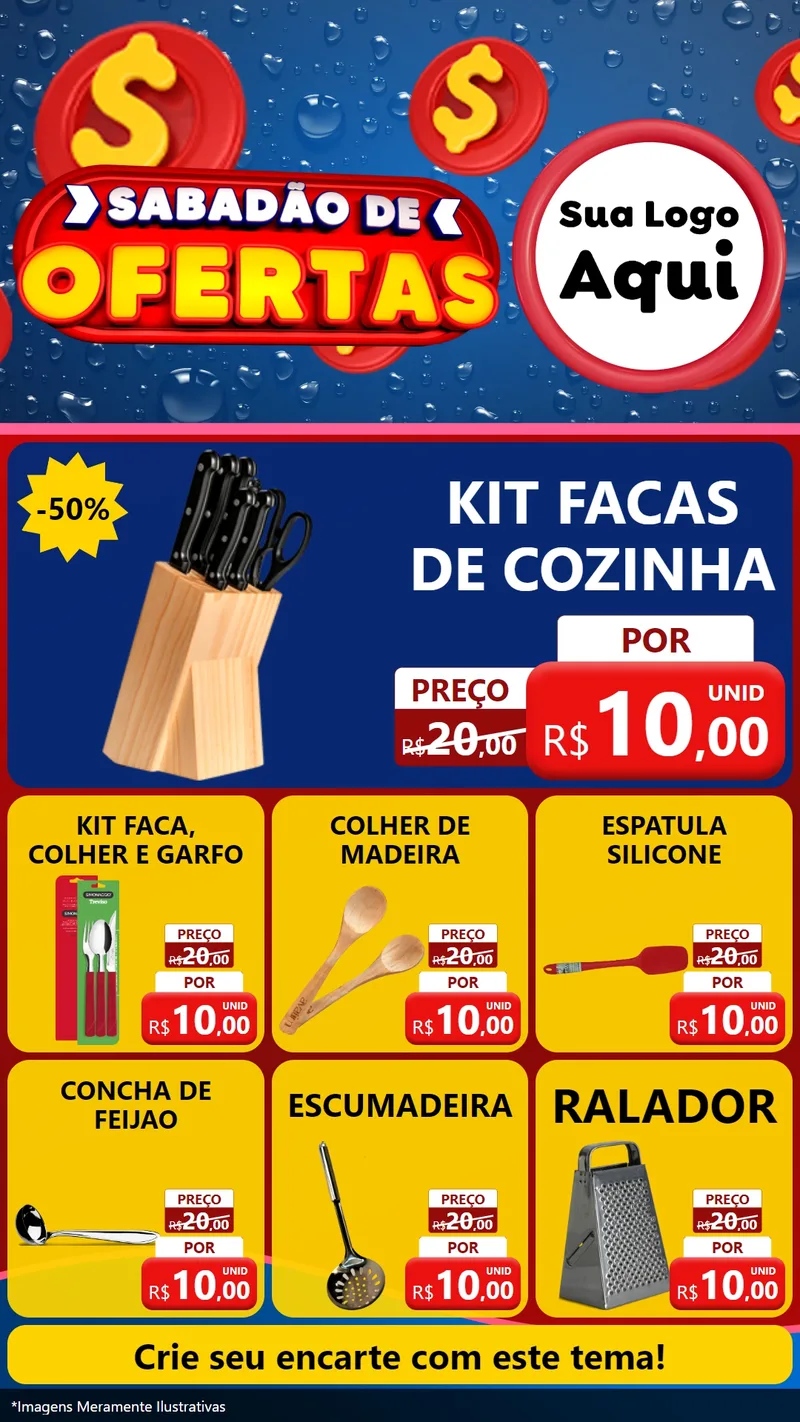 Modelo de Rede Social para Stories com o tema Sabadão de Ofertas para Utilidades Domésticas