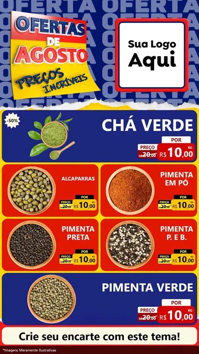 Modelo de TV para TV Vertical com o tema Ofertas de Agosto - Preços Incríveis para Produtos Naturais