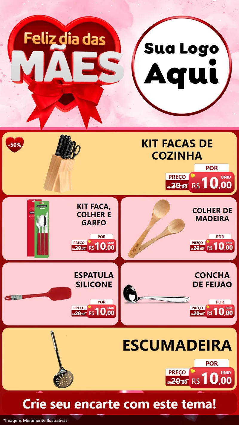 Modelo de TV para TV Vertical com o tema Feliz Dia Das Mães para Utilidades Domésticas