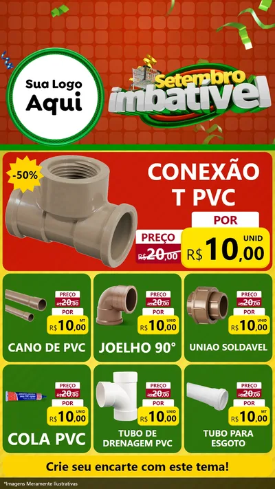 Modelo de Rede Social para Stories com o tema Setembro Imbatível para Tubos e conexões