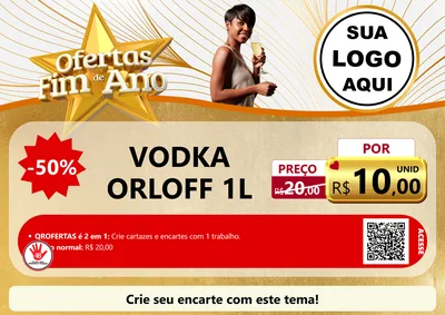 Modelo de Cartaz para Cartaz A4 Horizontal com o tema Ofertas Fim de Ano para Distribuidora de bebidas