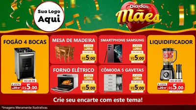 Modelo de TV para TV Horizontal com o tema Dia das Mães para Móveis e Eletro