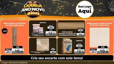 Modelo de TV para TV Horizontal com o tema Liquida Ano Novo É Aqui! para Pisos e revestimentos