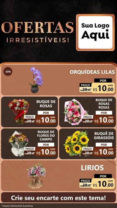 Modelo de TV para TV Vertical com o tema Ofertas Irresistíveis! para Floricultura e jardim