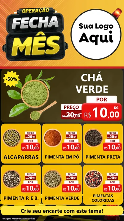 Modelo de Rede Social para Stories com o tema Operação Fecha Mês para Produtos Naturais