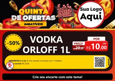 Modelo de Cartaz para Cartaz A4 Horizontal com o tema Quinta de Ofertas Imbatíveis para Distribuidora de bebidas