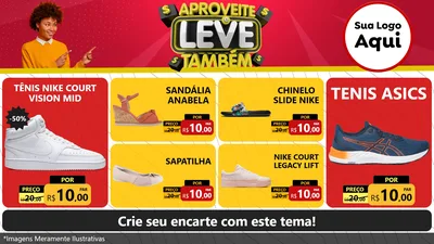 Modelo de TV para TV Horizontal com o tema Aproveite e Leve Também para Calçados