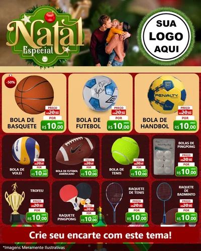 Modelo de Rede Social para Feed Instagram com o tema Natal Especial para Artigos Esportivos
