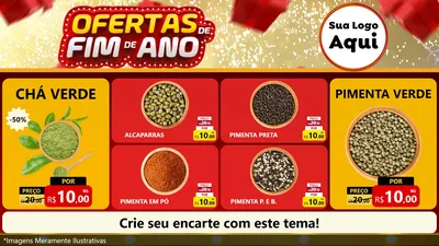 Modelo de TV para TV Horizontal com o tema Ofertas de Fim de Ano para Produtos Naturais