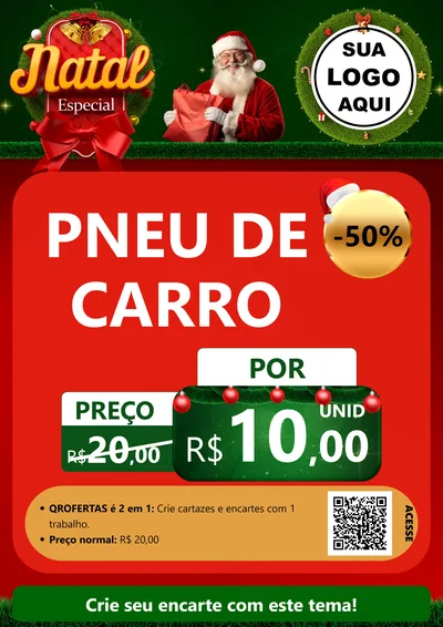 Modelo de Cartaz para Cartaz A4 Vertical com o tema Natal Especial para Auto peças