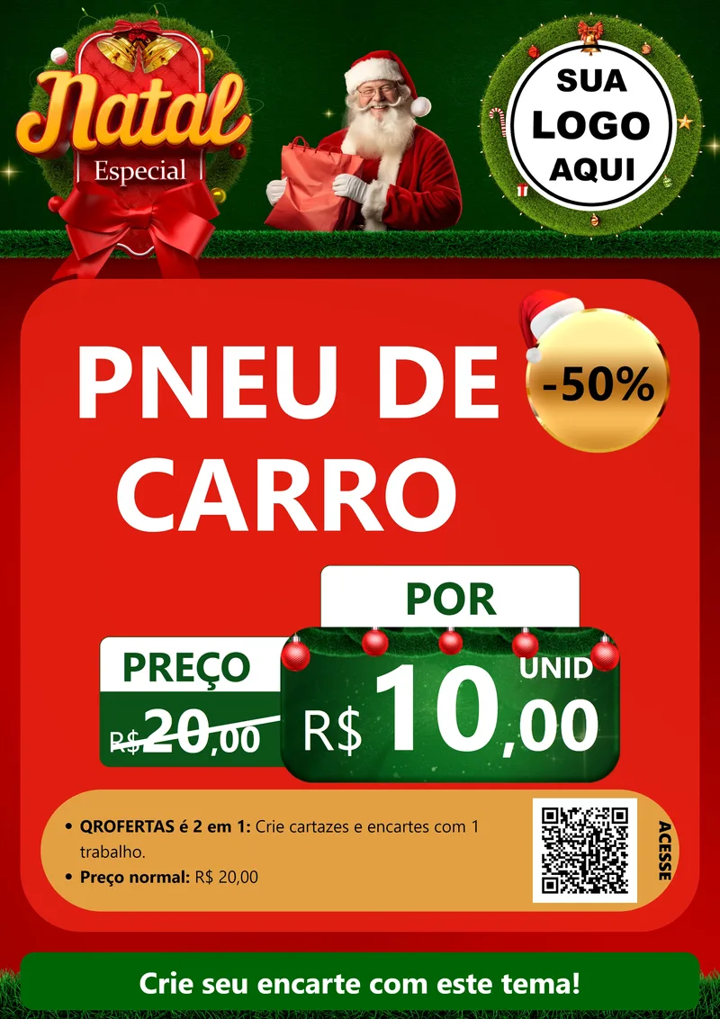 Modelo de Cartaz para Cartaz A4 Vertical com o tema Natal Especial para Auto peças