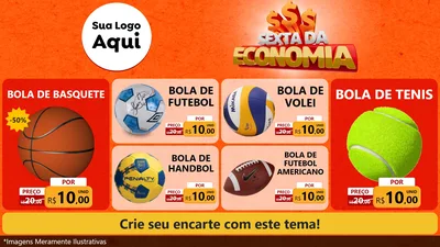 Modelo de TV para TV Horizontal com o tema Sexta da Economia para Artigos Esportivos