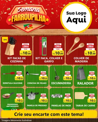 Modelo de Rede Social para Feed Instagram com o tema Semana Farroupilha para Utilidades Domésticas
