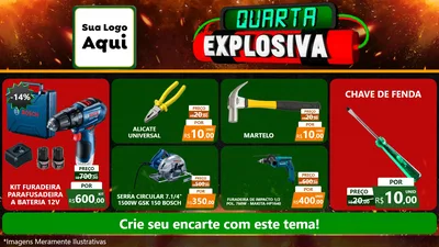 Modelo de TV para TV Horizontal com o tema Quarta Explosiva para Maquinas e Ferramentas