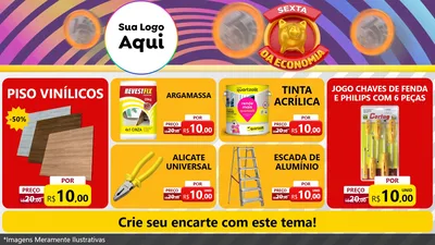 Modelo de TV para TV Horizontal com o tema Sexta da Economia para Material para Construção