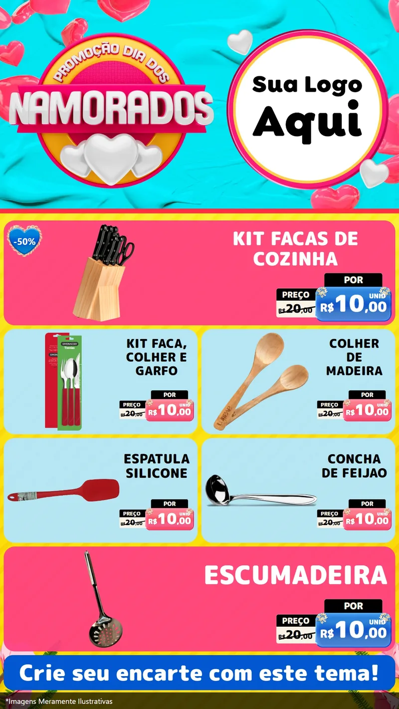 Modelo de TV para TV Vertical com o tema Promoção Dia dos Namorados para Utilidades Domésticas
