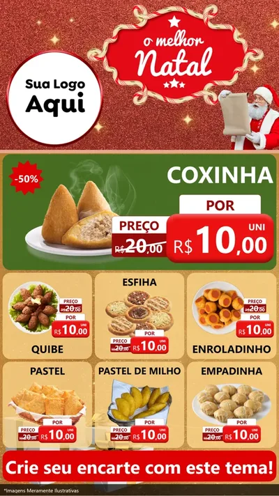 Modelo de Rede Social para Stories com o tema O Melhor Natal para Salgadaria