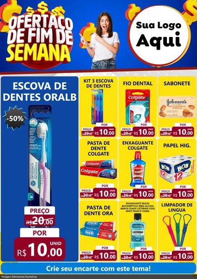 Modelo de Encarte para Encarte A4 Vertical com o tema Ofertaço de Fim de Semana para Higiene Pessoal