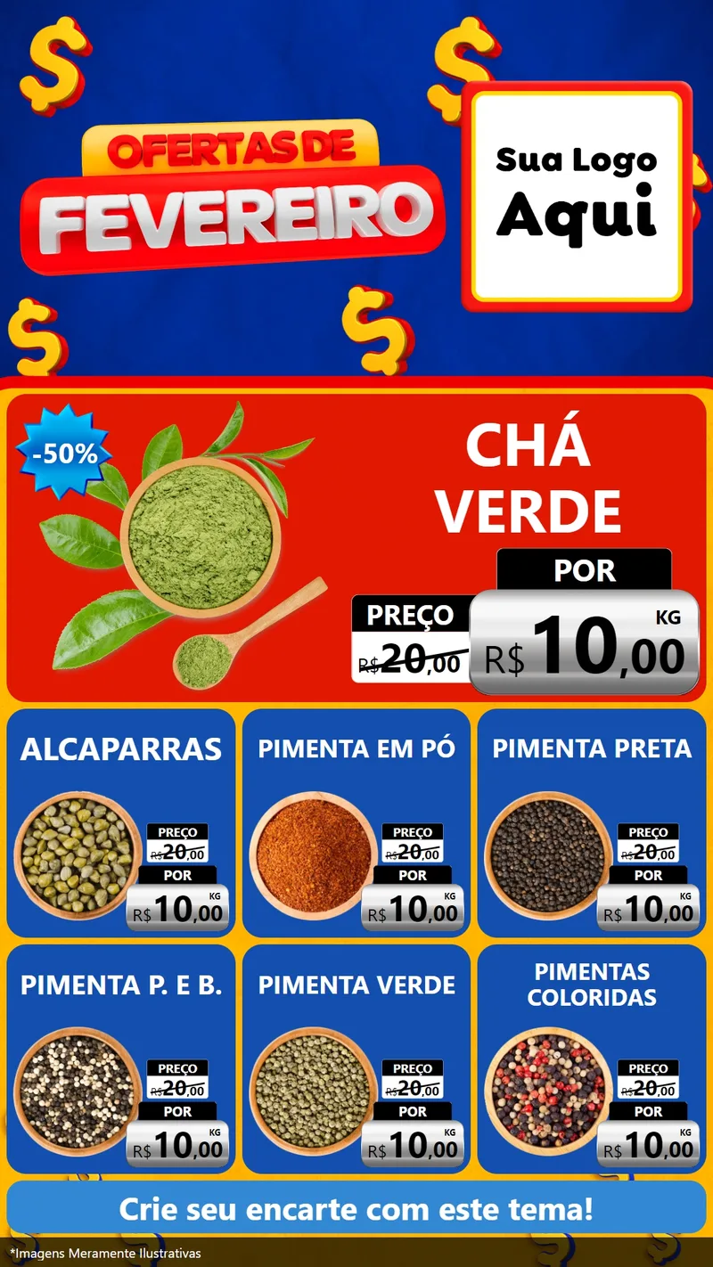 Modelo de Rede Social para Stories com o tema Ofertas de Fevereiro para Produtos Naturais