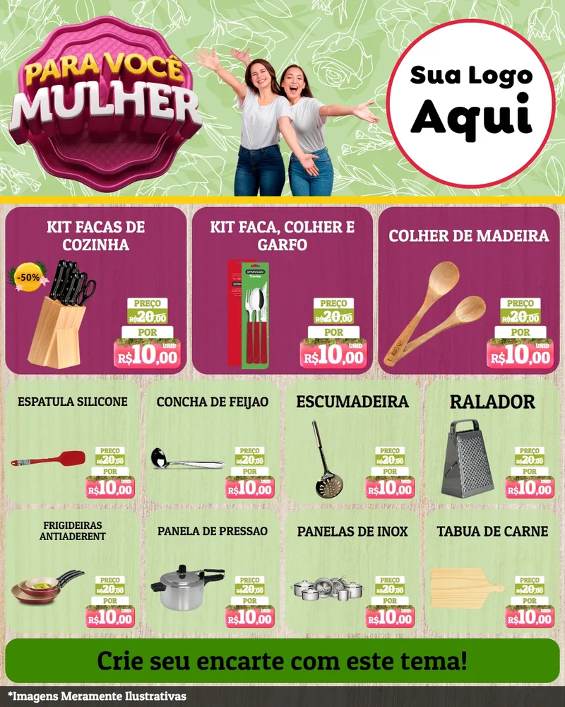 Modelo de Rede Social para Feed Instagram com o tema Para Você Mulher para Utilidades Domésticas