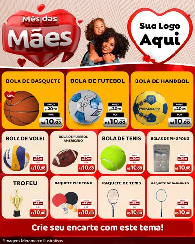 Modelo de Rede Social para Feed Instagram com o tema Mês das Mães para Artigos Esportivos