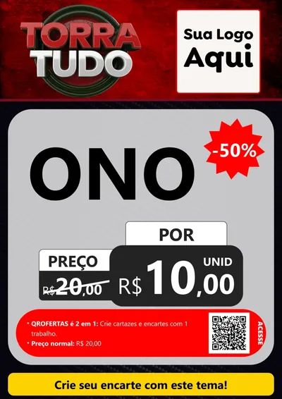 Modelo de Cartaz para Cartaz A4 Vertical com o tema Torra Tudo para Óticas