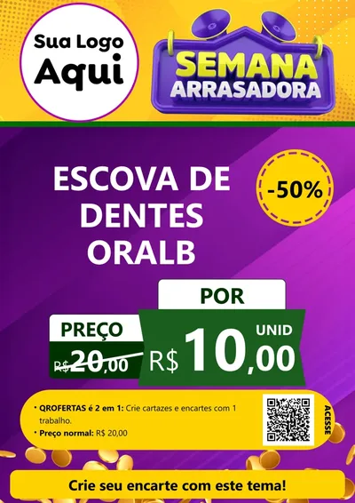 Modelo de Cartaz para Cartaz A4 Vertical com o tema Semana Arrasadora para Higiene Pessoal