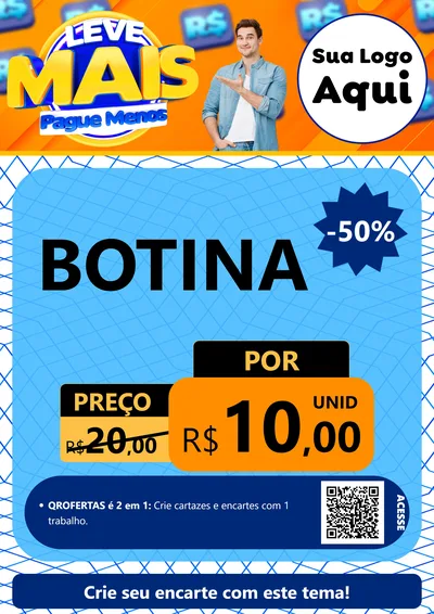 Modelo de Cartaz para Cartaz A4 Vertical com o tema Leve Mais, Pague Menos para Agropecuária