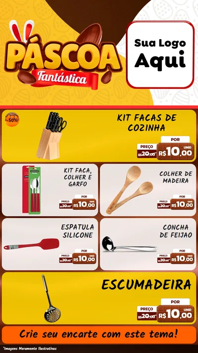Modelo de TV para TV Vertical com o tema Páscoa Fantástica para Utilidades Domésticas