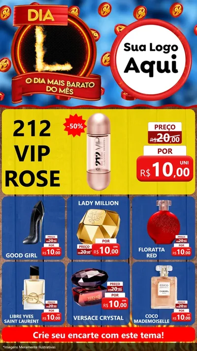 Modelo de Rede Social para Stories com o tema Dia L - O Dia Mais Barato Do Mês para Perfumes