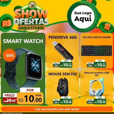 Modelo de Rede Social para Feed Facebook com o tema Show de Ofertas Imbatíveis para Informática