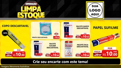 Modelo de TV para TV Horizontal com o tema Operação Limpa Estoque para Embalagens