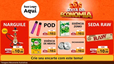 Modelo de TV para TV Horizontal com o tema Sexta da Economia para Tabacaria