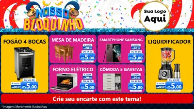 Modelo de TV para TV Horizontal com o tema Nosso Bloquinho para Móveis e Eletro