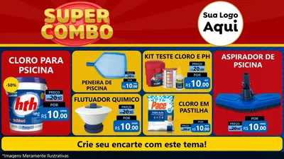 Modelo de TV para TV Horizontal com o tema Super Combo para Produtos para Piscina