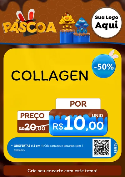Modelo de Cartaz para Cartaz A4 Vertical com o tema Páscoa para Suplementos alimentares