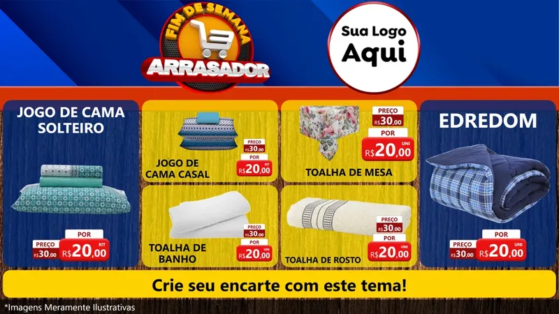 Modelo de TV para TV Horizontal com o tema Fim De Semana Arrasador para Cama, Mesa e Banho