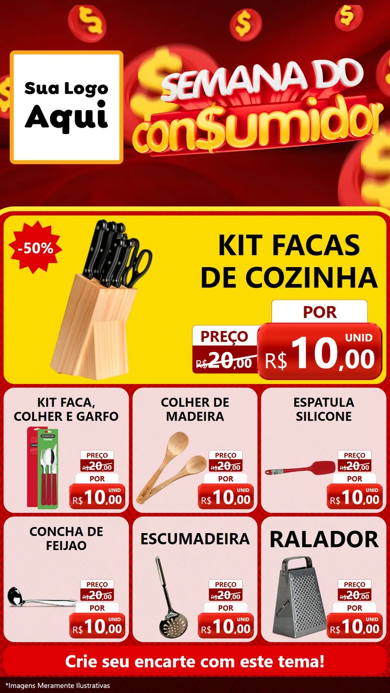 Modelo de Rede Social para Stories com o tema Semana do Consumidor para Utilidades Domésticas
