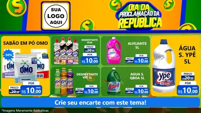 Modelo de TV para TV Horizontal com o tema Dia Da Proclamação da República para Produtos de Limpeza